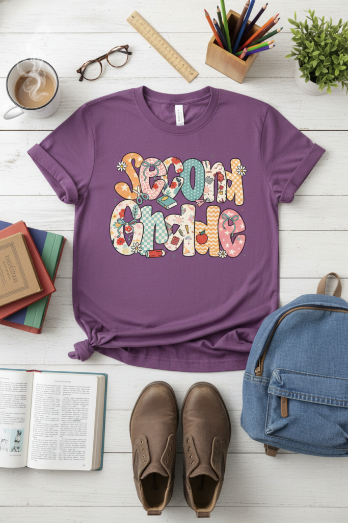 Second Grade Floral T-shirt
